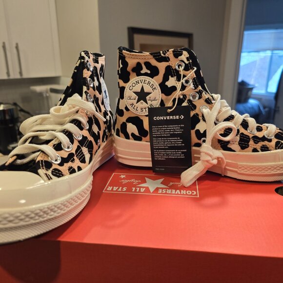 Converse Chuck 70 Hi Leopard Print Women's Sneakers Shoes A14945C Size 9 NEW - Picture 6 of 13